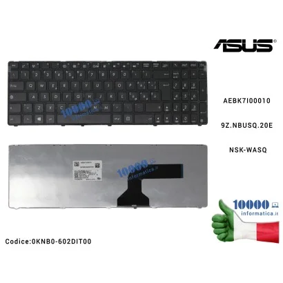 0KNB0-602DIT00 Tastiera Italiana ASUS ASUSPRO PU Essential P751J P751JF [348mm] AEBK7I00010 9Z.NBUSQ.20E NSK-WASQ