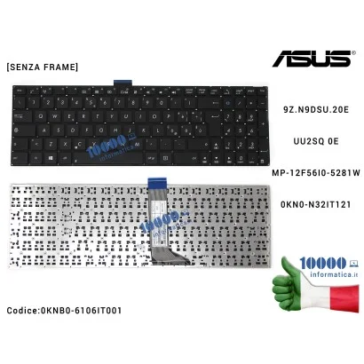 0KNB0-6106IT001 Tastiera Italiana ASUS X502 X502C X502CA F502C F502CA [SENZA FRAME] 9Z.N9DSU.20E UU2SQ 0E MP-12F56I0-5281W 0K...