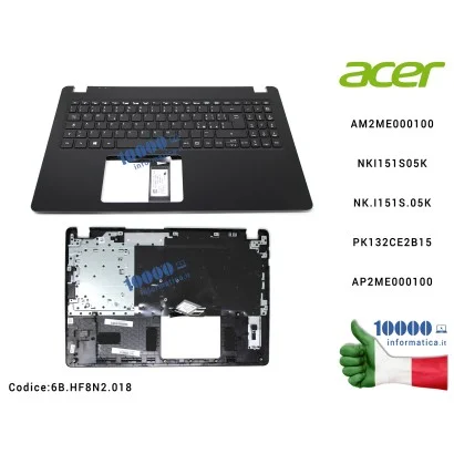 6B.HF8N2.018 Tastiera Italiana Completa di Top Case Superiore ACER Aspire A315-42 A315-54 A315-54K AM2ME000100 NKI151S05K NK....