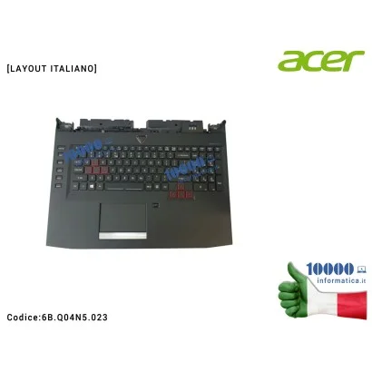 6B.Q04N5.023 Tastiera Italiana Completa di Top Case Superiore ACER Predator 17 G9-791 G9-792 G9-793 N15P4