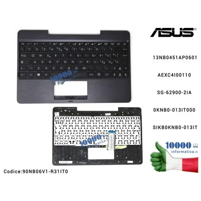 90NB06V1-R31IT0 Tastiera Italiana Completa di Top Case Superiore ASUS Transformer Book T100 T100TAF T100TAL 13NB0451AP0601 AE...