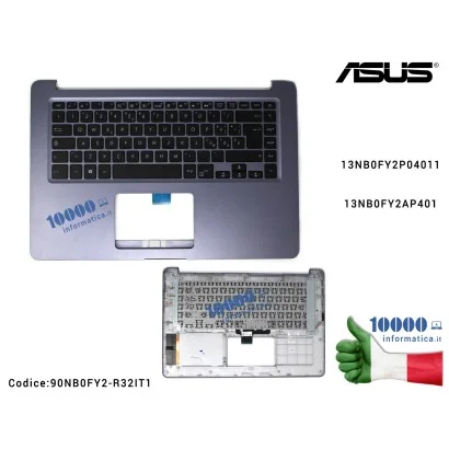 90NB0FY2-R32IT1 Tastiera Italiana Completa di Top Case Superiore ASUS VivoBook 15 X510 (Star Grey) X510U X510UA X510UQ X510UR...