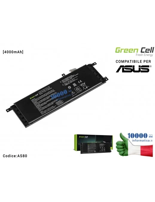 AS80 Batteria B21N1329 Green Cell Compatibile per ASUS X553 X553M X553MA F553 F553M F553MA [4000mAh]