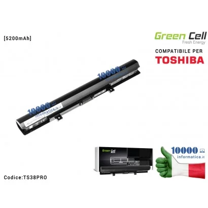 TS38PRO Batteria PA5184U-1BRS Green Cell PRO Compatibile per TOSHIBA Satellite C50-B C50D-B L50-B L50D-B [5200mAh]