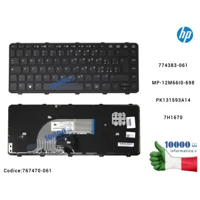 767470-061 Tastiera Italiana HP ProBook 430 G2 440 G2 445 G2 774383-061MP-12M66I0-698 PK131593A14 7H1670