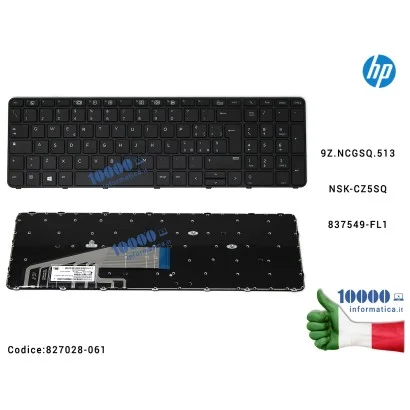 827028-061 Tastiera Italiana HP ProBook 450 G3 455 G3 470 G3 9Z.NCGSQ.513NSK-CZ5SQ 837549-FL1