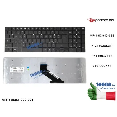 KB.I170G.304 Tastiera Italiana PACKARD BELL EasyNote LS44HR P5WS0 LS11HR TS11HR TS11SB GATEWAY NV55S NV57H NV75S NV52L NV56R ...