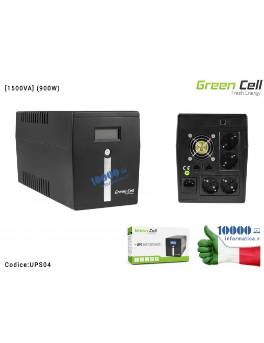 UPS04 Gruppo di Continuità Green Cell UPS Micropower [1500VA] (900W)