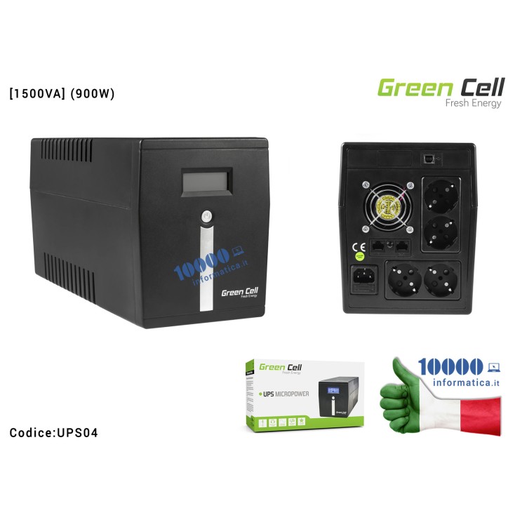 Gruppo di Continuità Green Cell UPS Micropower [1500VA] (900W)