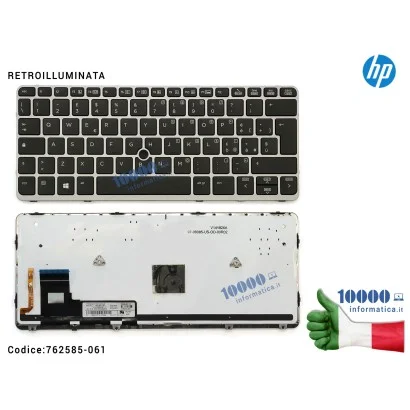 762585-061 Tastiera Italiana Retroilluminata HP EliteBook 820 G1 720 G1 (FRAME SILVER) 730541-061 762585-061 776452-061 6037B...