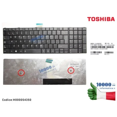 H000054350 Tastiera Italiana TOSHIBA Satellite C50 C50-A C50D C50D-A C55DT C50DT-A C55 C55D C55-A (NERO) V143026CK1 H000053940