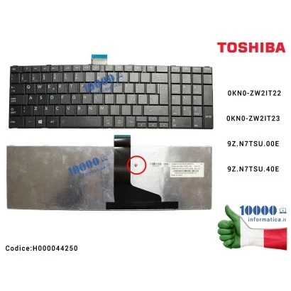 H000044250 Tastiera Italiana TOSHIBA Satellite C850 C850D C855 C855D C870 C870D C875 C875D L850 L850D L855 P850 P850D P855 (N...