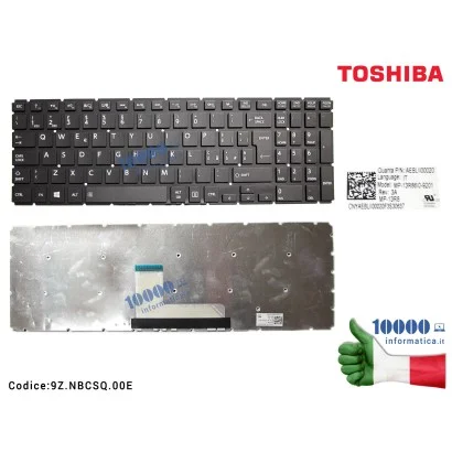 9Z.NBCSQ.00E Tastiera Italiana TOSHIBA Satellite L50-B S50-B L50D-B L50T-B L50DT-B S55-B S55T-B S55D-B (NERO) [SENZA FRAME] V...