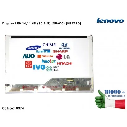 10974 Display LCD 14,1'' WXGA+ (30 PIN) (O) [DX] [1440x900] LP141WP2(TP)(A1) WG407 LP141WP2 (TP) (A1)