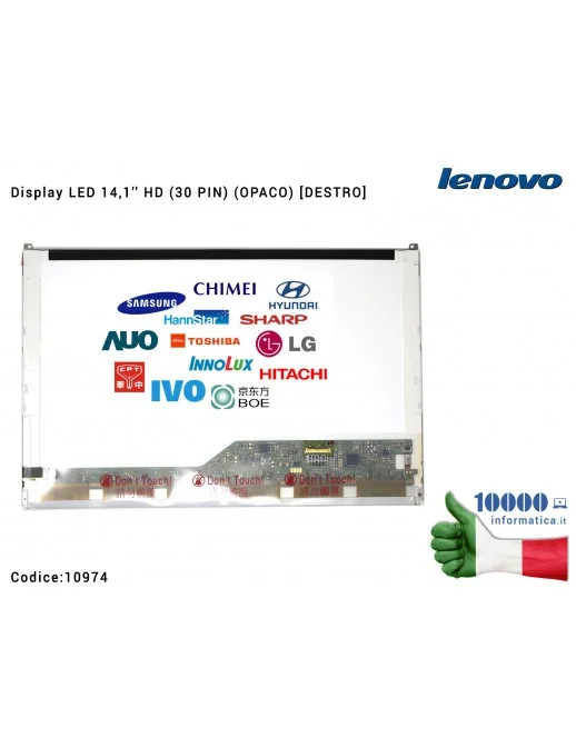 10974 Display LCD 14,1'' WXGA+ (30 PIN) (O) [DX] [1440x900] LP141WP2(TP)(A1) WG407 LP141WP2 (TP) (A1)