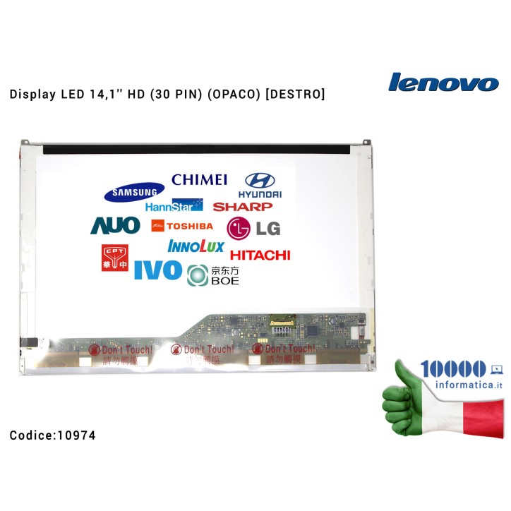 Display LCD 14,1'' WXGA+ (30 PIN) (O) [DX] [1440x900] LP141WP2(TP)(A1) WG407 LP141WP2 (TP) (A1)