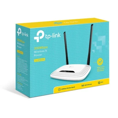 TL-WR841N TP-Link TL-WR841N N300 Router Wi-Fi 300 Mbps a 2.4 GHz, 5 10/100M Porti, 2 5dBi Fixed Antenne, Wireless On/Off, Pow...