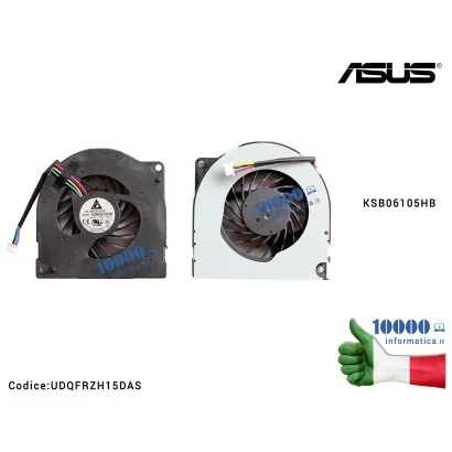 UDQFRZH15DAS Ventola di Raffreddamento Fan CPU ASUS K72F K72JR K72JK K72JT K72JU KSB06105HB UDQFRZH15DAS