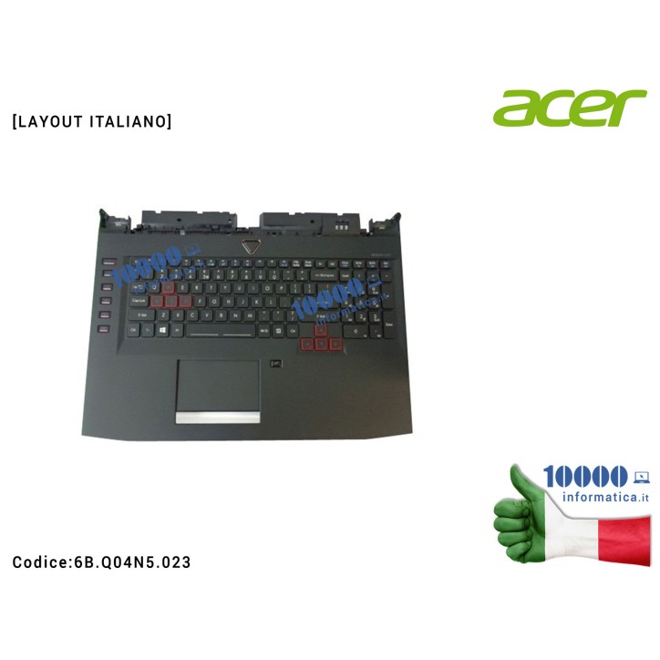 Tastiera Italiana Completa di Top Case Superiore ACER Predator 17 G9-791 G9-792 G9-793 N15P4