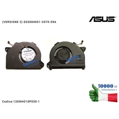 13GNHO10P030-1 Ventola di Raffreddamento Fan CPU ASUS ZenBook UX31 UX31A UX31E UX31EP [VERSIONE 2] EG50040S1-C070-S9A