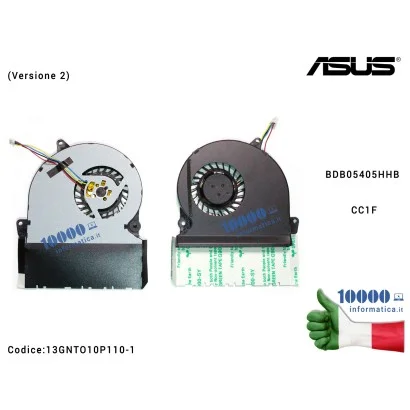 13GNTO10P110-1 Ventola di Raffreddamento Fan CPU ASUS [Versione 2] U32V U32VM U32 U32JC U32U U32VJ X32U X32V U82V BDB05405HHB...