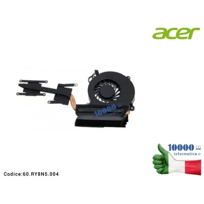 60.RY8N5.004 Ventola Fan CPU + Dissipatore Heatsink ACER Aspire M3-580 M3-580G M3-581G M3-581PT M3-581PTG M3-581T M3-581TG