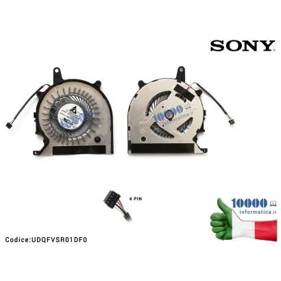 UDQFVSR01DF0 Ventola Fan CPU SONY Vaio SVP132 SVP132A SVP13 SVP1321 SPV13A ND55C02-14J10 4MMS8FAV010