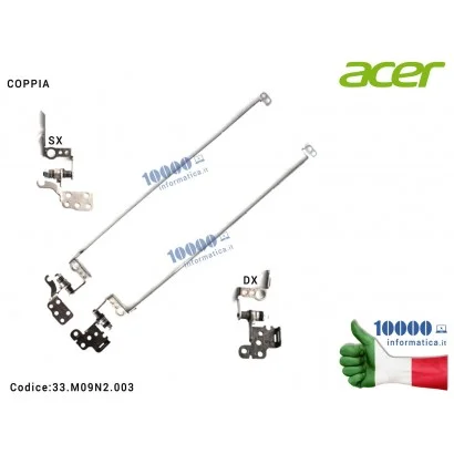 Cerniere Hinges ACER Aspire E1-521 E1-531 E1-571 E1-571G E1-531G Travelmate P253-E P253-M EasyNote TE11BZ TE11HC [COPPIA] AM0HJ000300 AM0HJ000100 33.M09N2.003