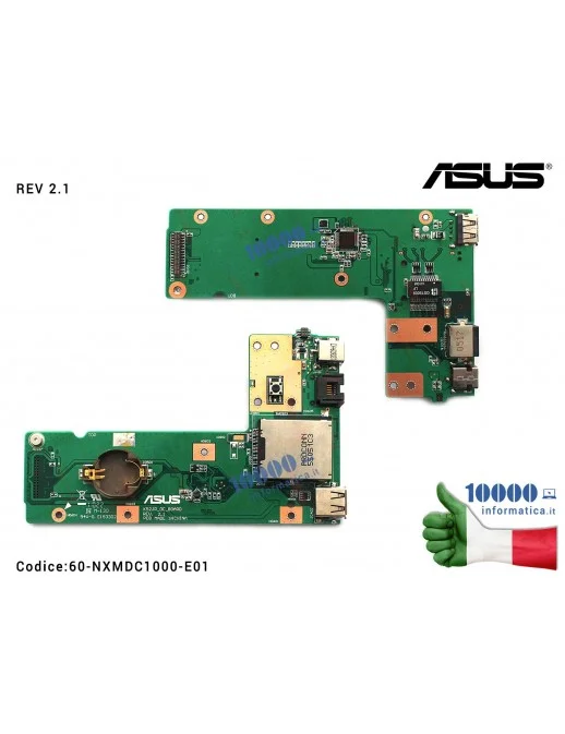 60-NXMDC1000-E01 Connettore DC Power PJ06X Board USB LAN ASUS K52 Series X52J K52J K52JC K52JK K52JT K52F K52D K52DR 60-NXMDC...