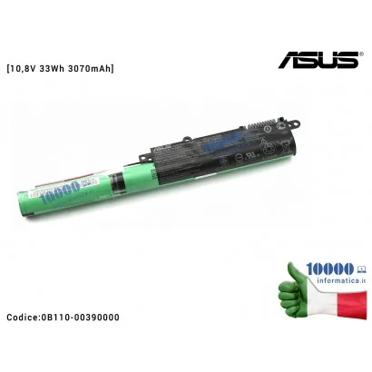 0B110-00390000 Batteria A31N1519 ASUS VivoBook 15 X540 X540LJ X540L X540S X540SA X540Y F540 F540S F540SA [10,8V 33Wh 3070mAh]...