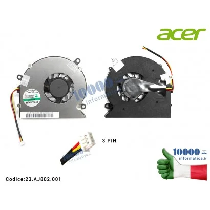 Ventola Fan CPU ACER Aspire 5220 5520 7520 7520G 23.AJ802.001 23AJ802001