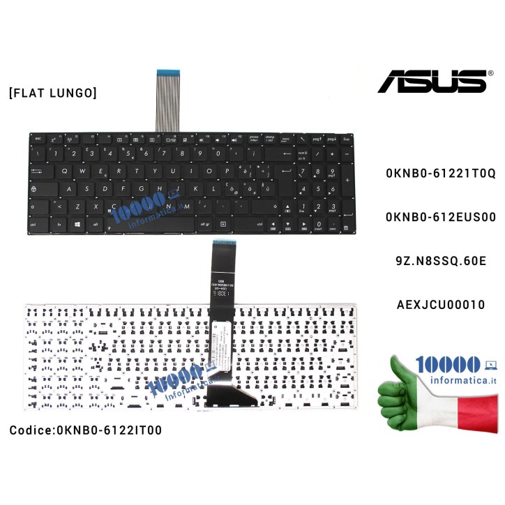 Tastiera Italiana per Notebook ASUS K550J K550JF K550VX Senza Frame Tastiera Italiana ASUS F550C F550CA F550CC K550CC P550CA X550 X550CA X550CC X550C 0KNB0-612EIT00 9Z.N8SSQ.60E AEXJCU00010 0KNB0-6122IT00