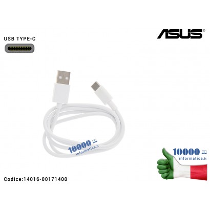 Cavo USB-C Dati Ricarica Type-C ASUS [BIANCO] ZenPad 3S 10 Z500M ZenPad 3S 10 Z0510M 14016-00171500