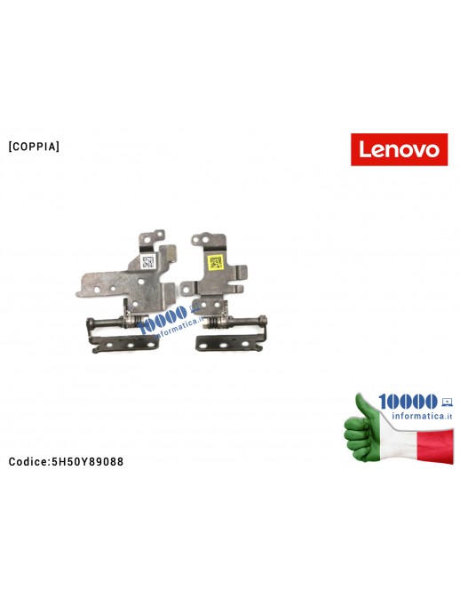 5H50Y89088 Cerniere Hinges LENOVO IdeaPad 5-14IIL05 (81YH) 5-14ARE05 (81YM) 5-14ITL05 (82FE) 5-14ALC05 (82LM) [COPPIA] 5H50Y8...