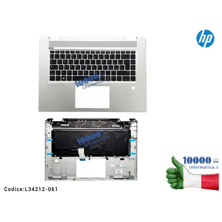 Tastiera Retroilluminata Italiana HP ZBook Studio G5 HP EliteBook 1050 G1 (Silver) L34212-061 [ARGENTO] Completa di Top Case Sup