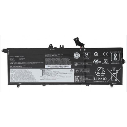 02DL013 Lenovo Internal Lithium-Ion Batteria, 57Wh capacity, 11.58V, Lenovo ThinkPad T490s, T495s, and T14s Gen 1 laptops.