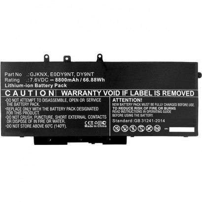 Batteria CoreParts compatibile per Dell 62.3Wh Li-Pol 7.6V 8200mAh , Latitude 14 5491 15 5591...