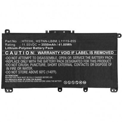 Batteria CoreParts compatibile per HP 38.76Wh Li-Pol 11.4V 3400mAh HP15-CS, 17-BY, 250 G7, 255...