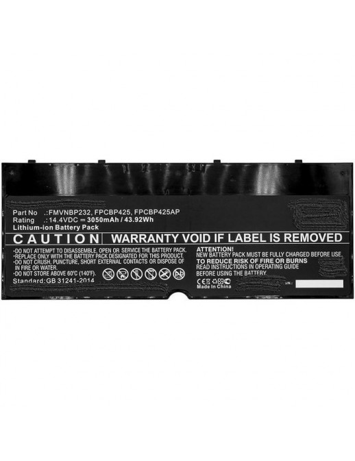 Batteria CoreParts compatibile per Fujitsu 44WH Li-Pol 14.4V 3050Ah Black, Fujitsu LifeBook T904 T904U T935 U745