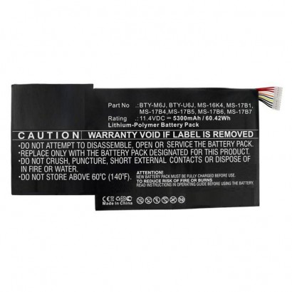 Batteria CoreParts compatibile per MSI 60Wh Li-ion 11.4V 5300mAh for MSI, MSI GS63VR 6RG GS73VR...