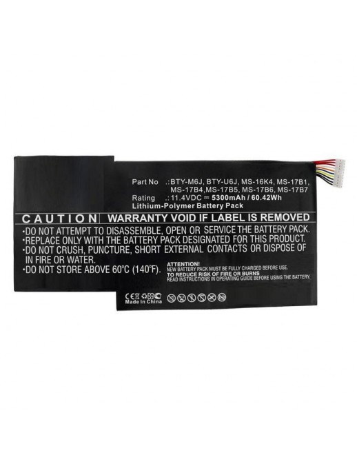 Batteria CoreParts compatibile per MSI 60Wh Li-ion 11.4V 5300mAh for MSI, MSI GS63VR 6RG GS73VR 6RF Stealth Pro