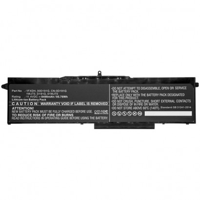 Batteria CoreParts compatibile per Dell 95.76Wh Li-ion 11.4V 8400mAh Black for Dell Notebook,...