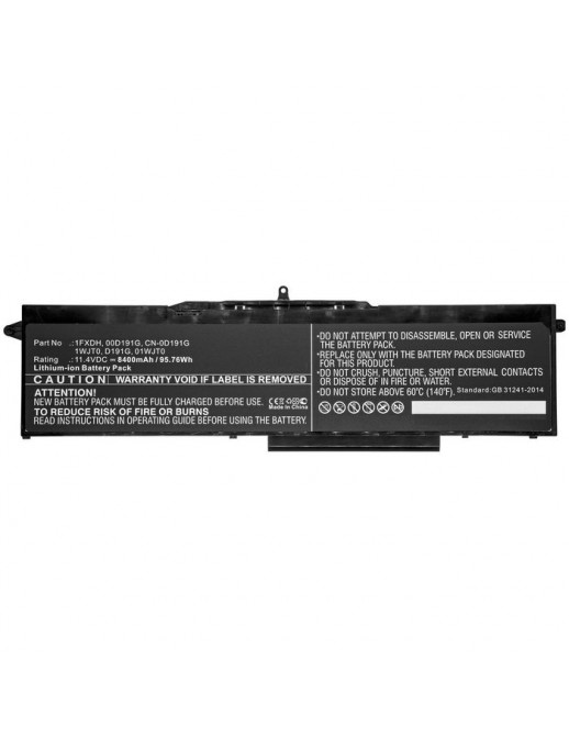 Batteria CoreParts compatibile per Dell 95.76Wh Li-ion 11.4V 8400mAh Black for Dell Notebook, Laptop Latitude 15 5501, Latitude 