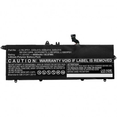 Batteria CoreParts compatibile per Lenovo 54Wh Li-Pol 11.52V 4650mAh Black