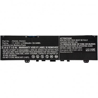 Batteria CoreParts compatibile per Dell 25Wh Li-ion 11.4V 2200mAh Black, for Dell Notebook,...