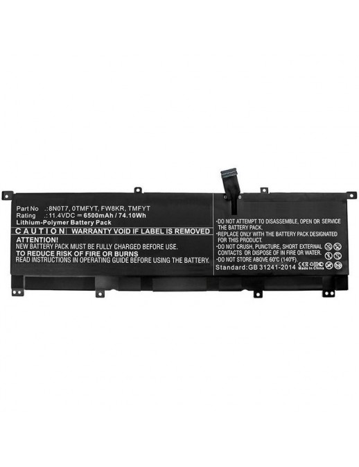 Batteria CoreParts compatibile per Dell 68WH Li-ion 11.4V 6Ah, Dell, 5530 2-in-1, XPS 15 2-in-1, XPS 15 9575