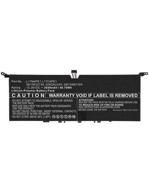 Batteria CoreParts compatibile per Lenovo 38Wh Li-Pol 14.8V 2600mAh Black, for Lenovo Notebook, Laptop IdeaPad 730S 13, IdeaPad 