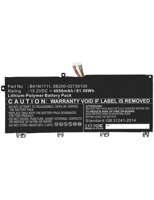 Batteria CoreParts compatibile per Asus 61.56Wh Li-Pol 15.2V 4050mAh Black, for Asus Notebook, Laptop FX503VD-0072C7300HQ, FX503