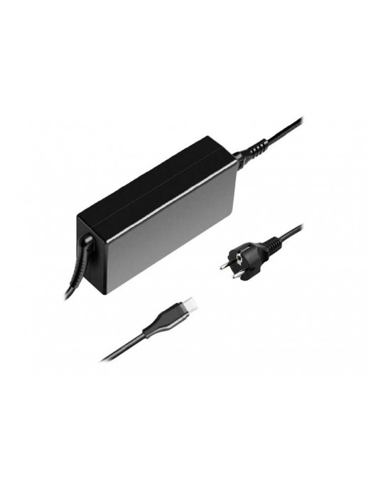 CoreParts USB-C Power Alimentatore Adapter 65W 5-20V/3-3.5A PD3.0 CE FCC ROHS - Include EU Corda di Alimentazione (C5/C6 Schuko)