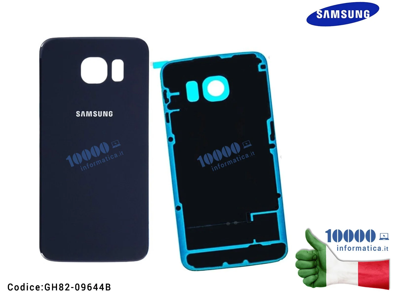 GH82-09644B Cover Posteriore Batteria SAMSUNG Galaxy S6 Edge SM-G925 SM-G925F (BLU zaffiro) GH82-09644B Cover Posteriore Batteria SAMSUNG Galaxy S6 Edge SM-G925 SM-G925F (BLU zaffiro)